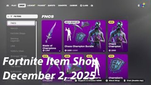 Fortnite Item Shop|December 2, 2025(*New* Chaos Champion Bundle)