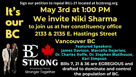 MES Livestream 88: Vancouver Freedom Rally with the BC Strong Political Party
