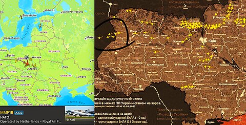 RUSSIAN DRONE INCURSION INTO POLISH AIRSPACE BEING REPORTED-NATO MILITARY PLANE MOVEMENTS UNDERWAY