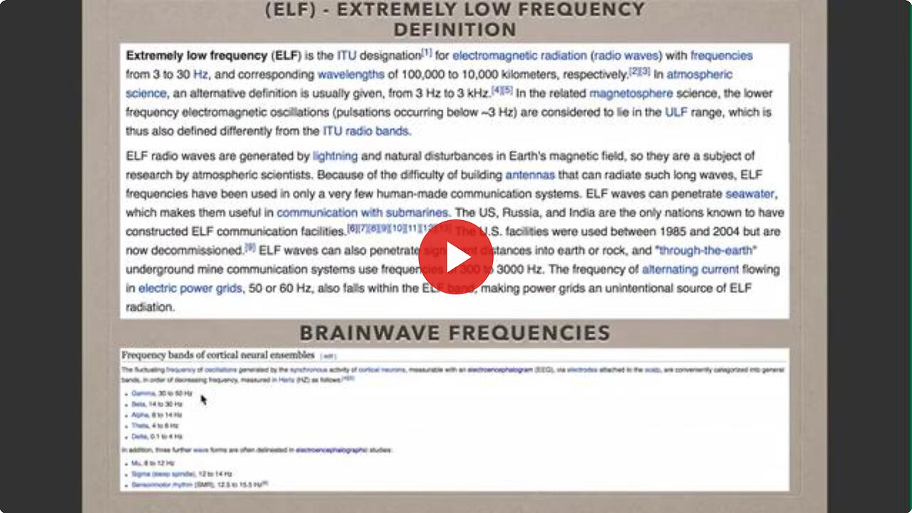 Controlled Offensive Behavior, Part 4-2: ELF & Brain Waves, Pineal Gland, Resonance, Mind Control