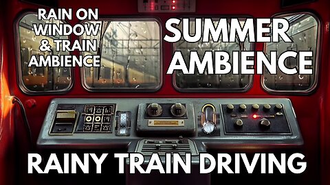 🌧️ Rainy Train Driving Ambience | Rain On A Window & Train | 4K Summer ASMR