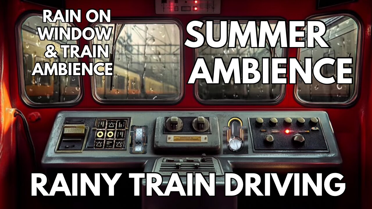 🌧️ Rainy Train Driving Ambience | Rain On A Window & Train | 4K Summer ASMR