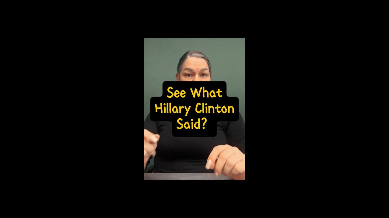 Hilary Clinton Said This? 😂