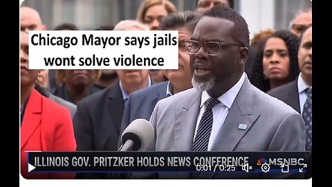 Chicago Mayor says we cannot use jail to solve violence, he claims its racist