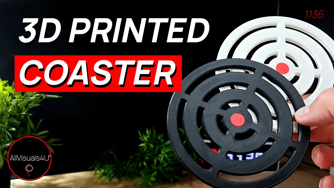 🎯 3D Printed Coaster To Target - A Snap Fit 3D Print - 3D Print Tolerance | #Shorts