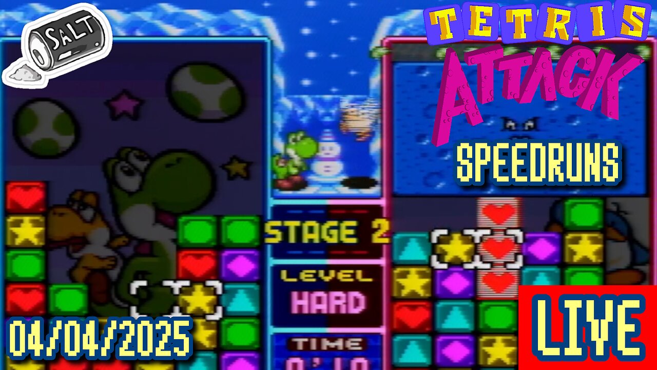 [Tetris Attack Speedruns] Friday Night Salt Mines: Trying Not to Be One And Done Edition, Doods!