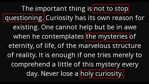 What is the most important question ever asked?!