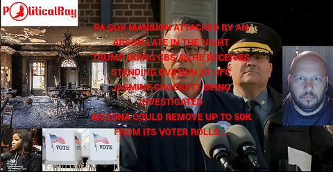 Gov. Shapiro has home set on fire from an arson attack! And Trump was at UFC...
