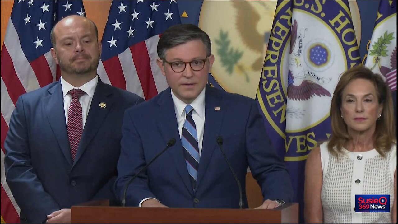 Mike Johnson holds a press conference