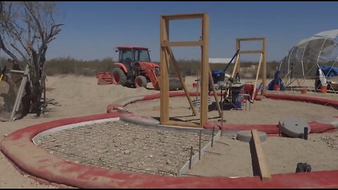Pouring the Dome Floor: Earthbags & PVC Prep in the Desert!
