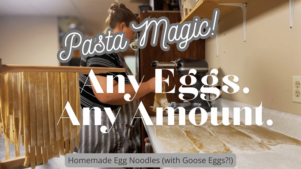 Homemade Egg Noodles in Bulk | Goose Eggs + Sourdough Discard | Preserve Eggs for Winter
