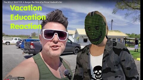 Vacation Education Reaction - Belly Buster - Burger The Size Of A Pizza - Hudock's - NJ