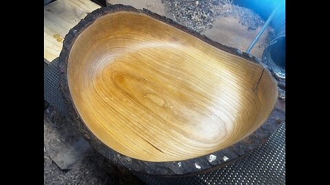 LARGE LIVE EDGE CHERRY BOWL