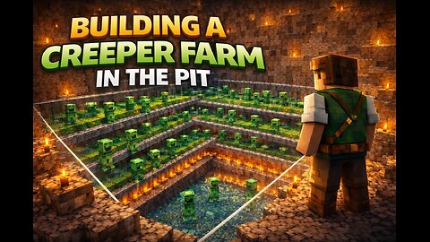 Building a Creeper Farm in the Pit | Morning Build Stream