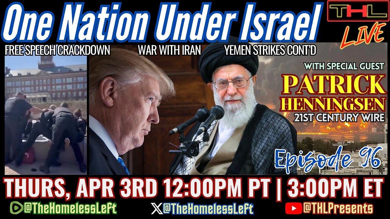 Trump Threatens WAR with Iran w PATRICK HENNINGSEN, Big Pharma Lobbyists TAKEDOWN by Calley Means, Cory Booker's 25hr Speech ALL Theatre, US Citizens being ARRESTED for Protesting GENOCIDE | THL Ep 96 FULL