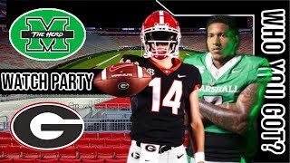 Marshall Thundering Herd vs Georgia Bulldogs | Live Play by Play | #sec 8-30-25 Game 🏈🔥