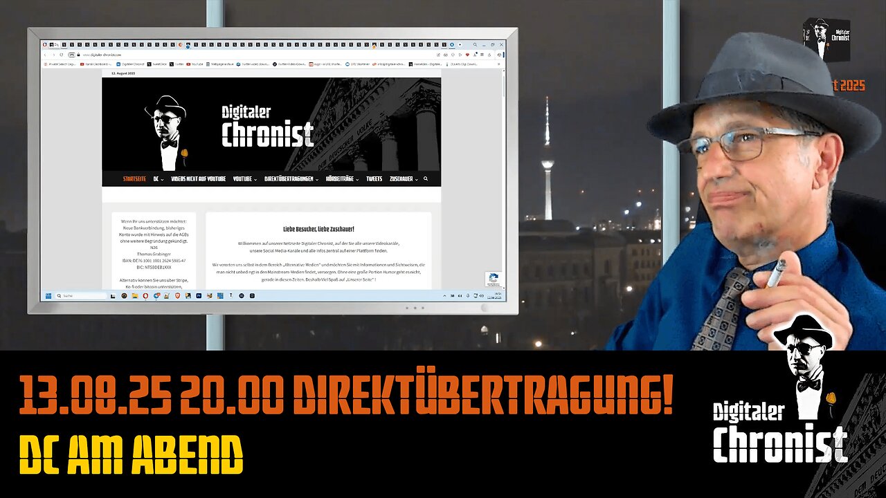 Aufzeichnung vom 13.08.25 Direktübertragung! DC am Abend