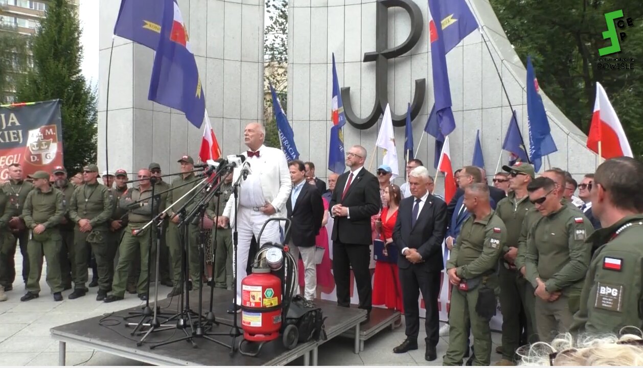 Janusz KORWIN-Mikke: Pikieta Stop Oszczerstwom wobec Polski 23.07.2025