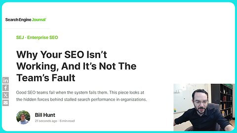 Why Your SEO Isn’t Working, And It’s Not The Team’s Fault - Article Review
