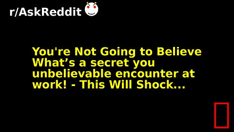 You're Not Going to Believe What’s a secret you unbelievable encounter at work! - This Will Shock...
