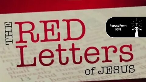 THE RED LETTERS OF JESUS IS YOUR ONLY WAY OUT! - King Street News