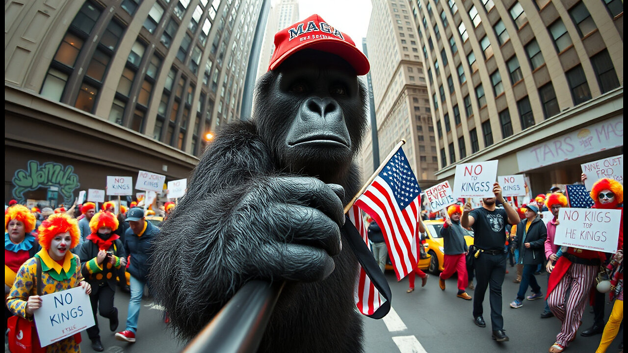 Political Satire | Bigfoot reports from NYC No Kings Clown Fest March