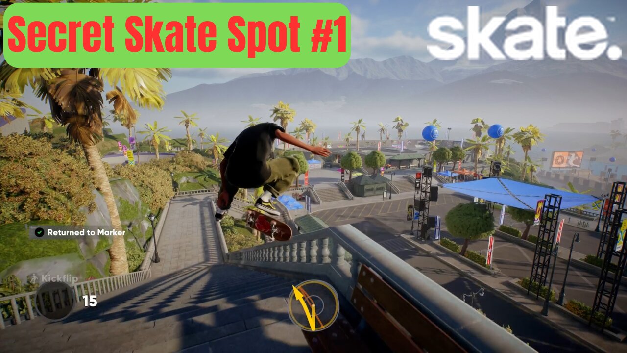 EA Skate. | Secret Skate Spot #1 | Tutorial Island | 4K