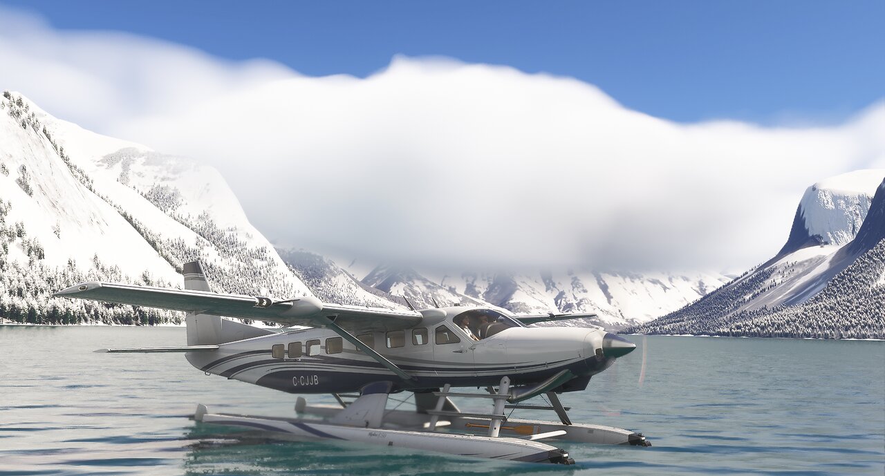 Cessna 208B Floatplane-Lake Minnewanka to Abraham Lake & beyond/MSFS 2024