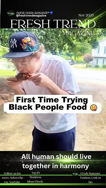 Trying black food for the first time