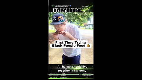 Trying black food for the first time