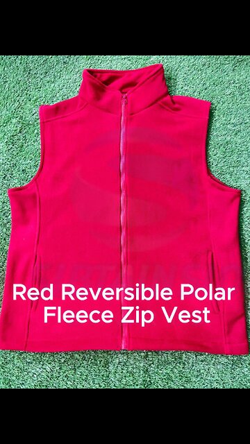 Red Polar Fleece Zip Vest – Lightweight Warmth for Every Adventure