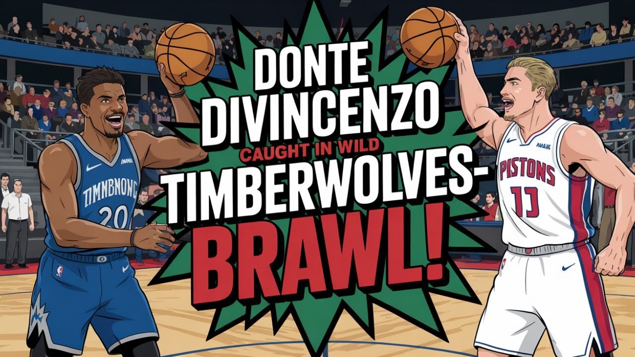 Donte DiVincenzo CAUGHT in Wild Timberwolves-Pistons BRAWL!