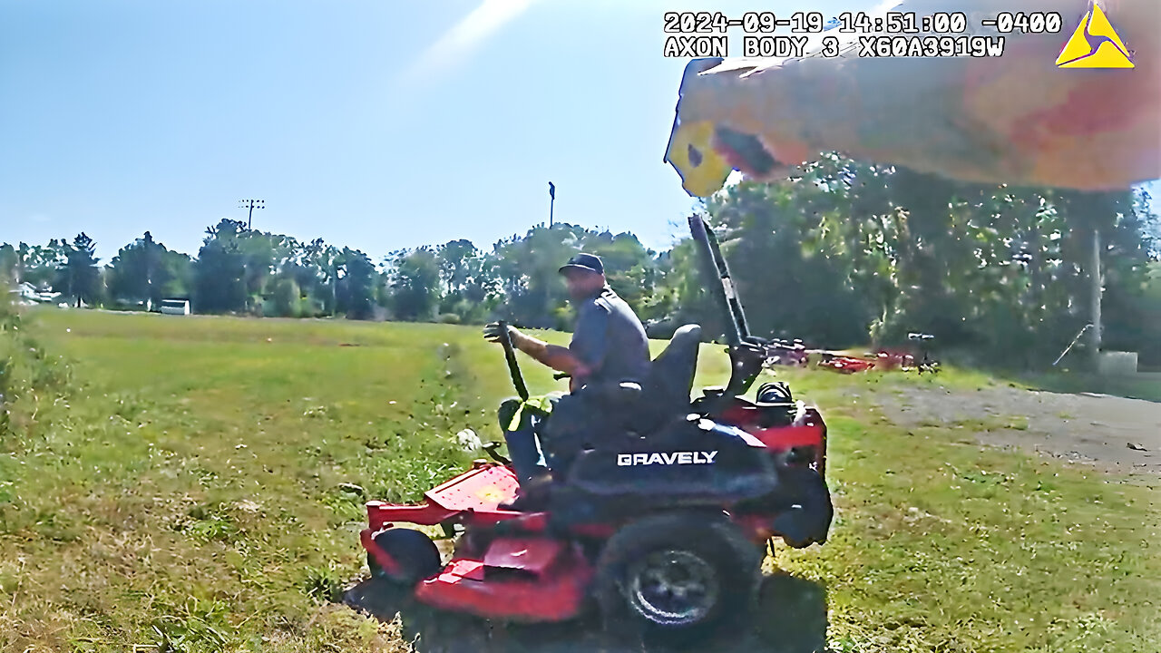 Man Fleeing on Lawnmower Pulls Gun, Shoots Own Hand After Taser Hit