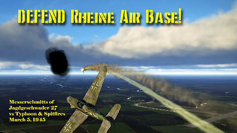 Messerschmitt defend the Rhein Airfield while Arado jets land - combat flight simulator game play