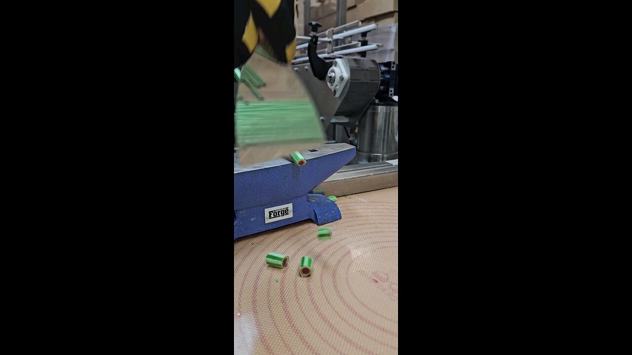 ASMR candy cutting. No talking.