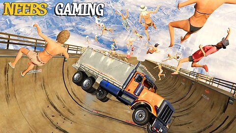 ULTRA MEGA RAMP - DUMP TRUCK DISASTER - TRON BIKE MOD - GTA 5 Video Gameplay