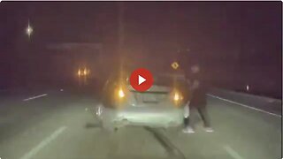 Had his TESLA on autopilot he did...and this happened. What a dumb ass