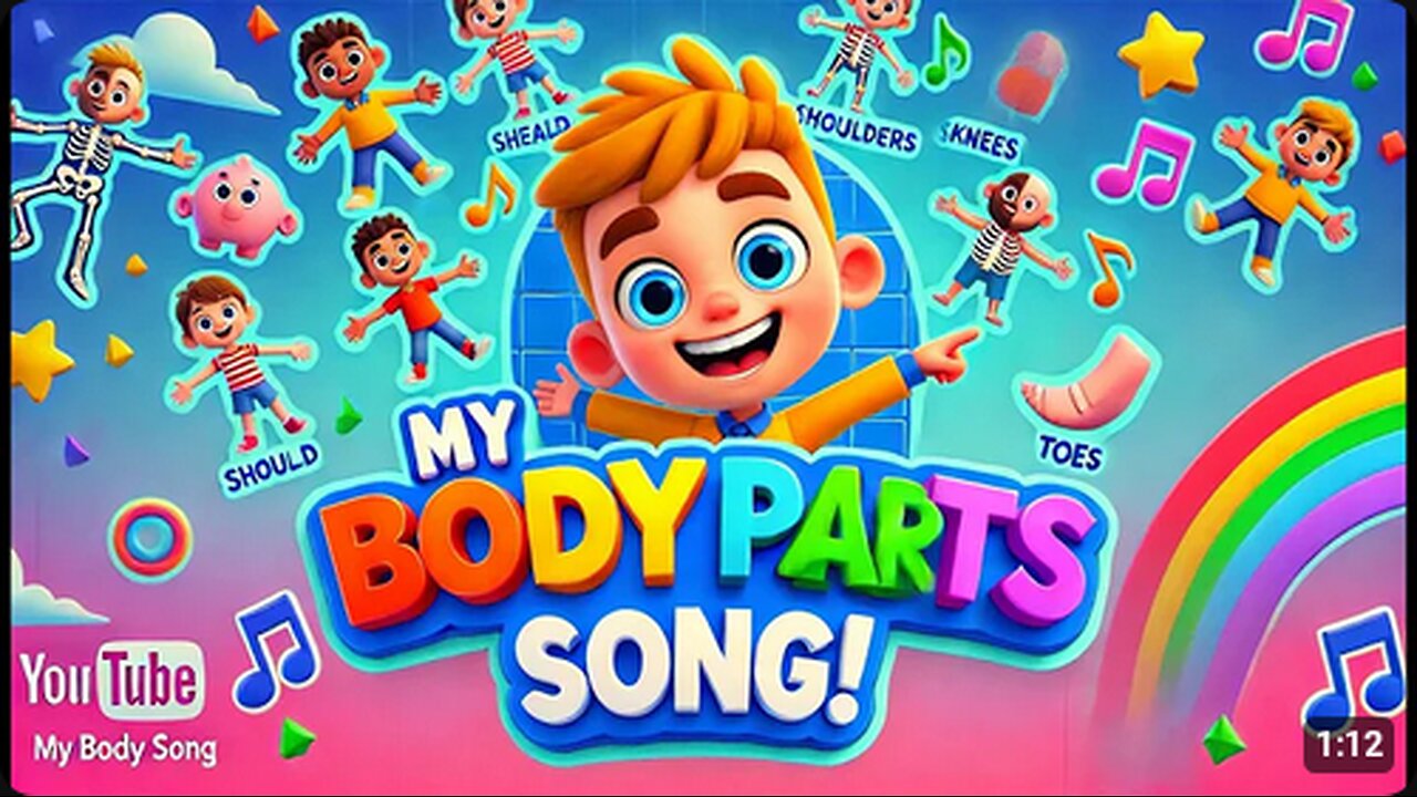 My Body Parts Song for Kids _ Learn Head, Shoulders, Knees & Toes _ Fun video for kids