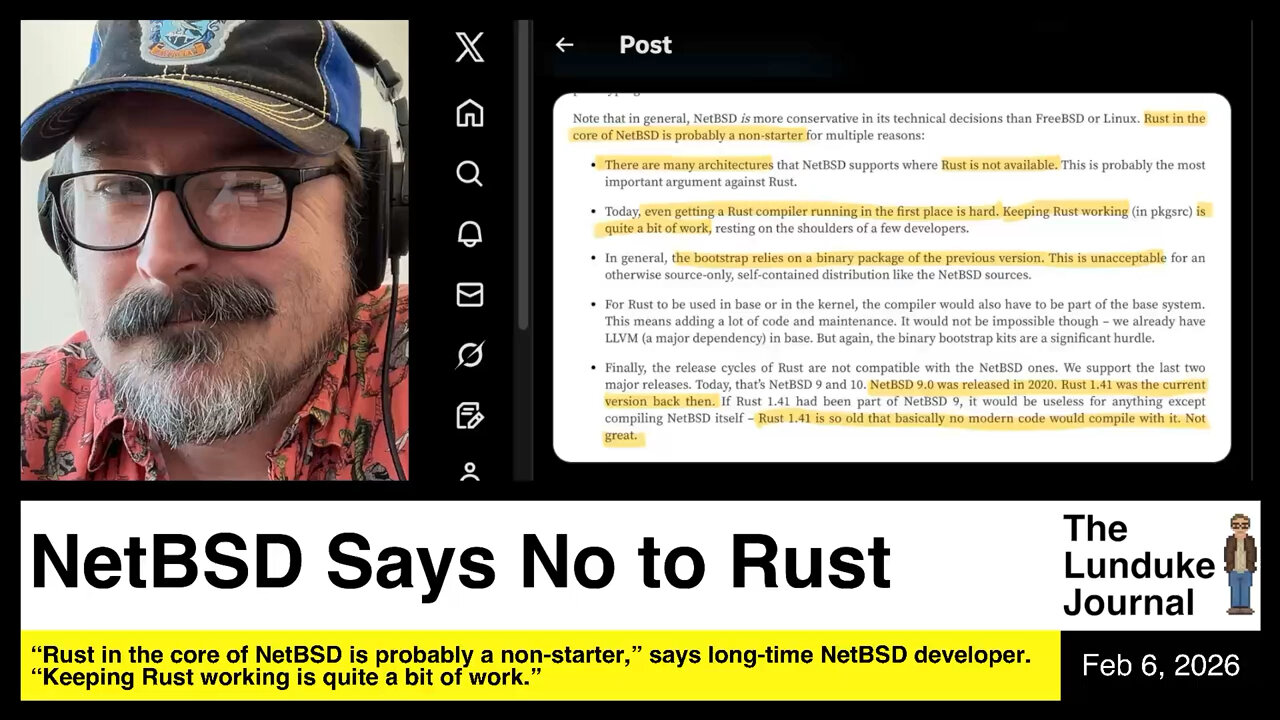 NetBSD Says No to Rust