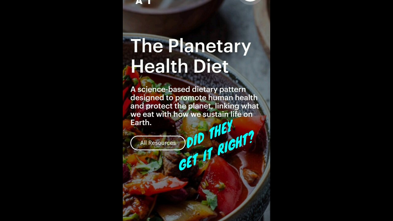 The Planetary Health Diet? Did they get it right?