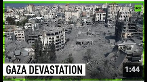 "New Drone Footage Reveals Devastation in Gaza City"