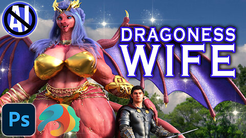 No Ai Art - Making a Dragon Girl - Daz Studio and Photoshop