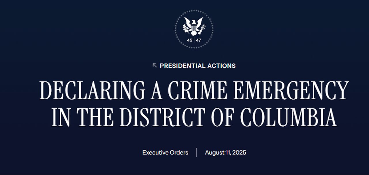 8/11/2025 - Trump DID IT!!! The Military is the ONLY Way to destroy the Crime Nationwide!!
