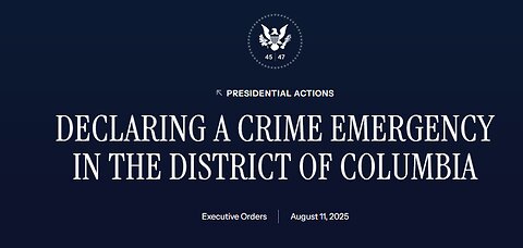 8/11/2025 - Trump DID IT!!! The Military is the ONLY Way to destroy the Crime Nationwide!!