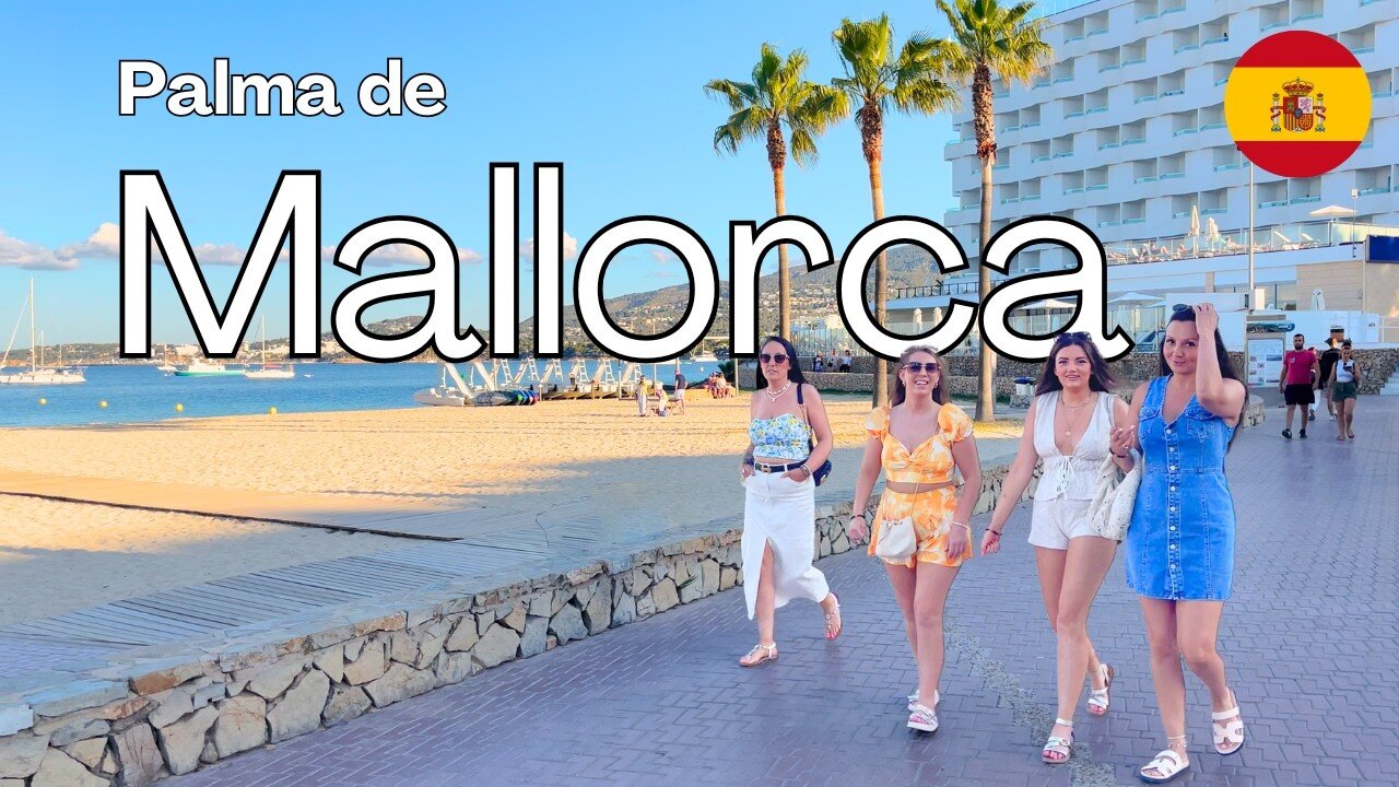 Spring in MALLORCA 🌤️ Walking City & Beach Tour | SPAIN | 4K HDR