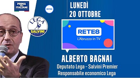 🔴 On. Alberto Bagnai a "IL Fatto" su "RETE 8" Abruzzo (20.10.2025)