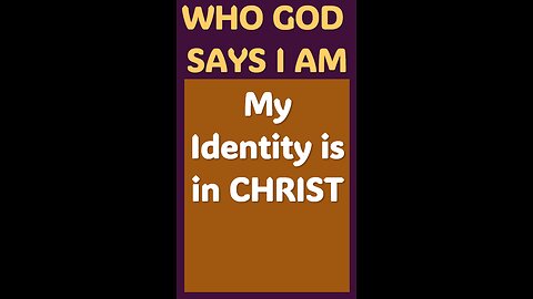 MY IDENTITY IS IN CHRIST #wordofgod #Jesus #God #forgiveness #peace #spirituality #power #love