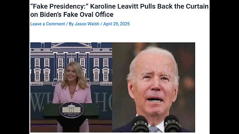 Karoline Leavitt Exposes the Biden Fake Oval Office