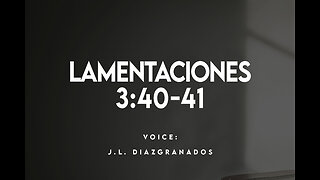 Lamentaciones 3:40-41