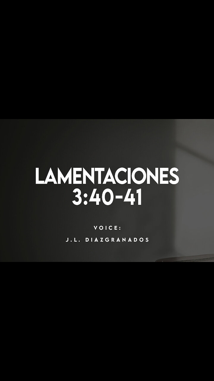 Lamentaciones 3:40-41